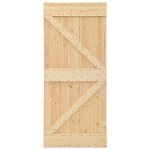 Drzwi, 80x210 cm, lite drewno sosnowe
