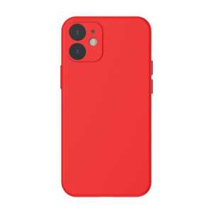 Etui Baseus Liquid Silica Gel Case Apple iPhone 12 mini (Czerwony)