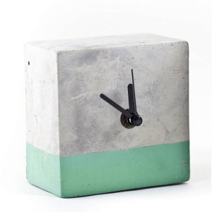 Zegarek Betonowy Kwadrat - Green