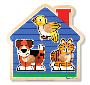 Melissa & Doug - Puzzle drewniane domowe zwierzęta