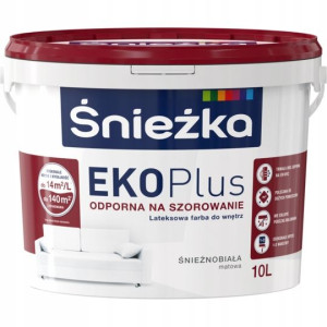 Śnieżka Eko Plus Farba Lateksowa Śnieżnobiała10l