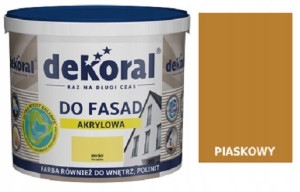 Farba Fasadowa Dekoral Polinit PIASKOWY 10L