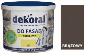 Farba Fasadowa Dekoral Polinit BRĄZOWA 10L