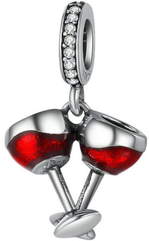 Charms Srebro - Kocham Wino