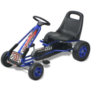 Lumarko Gokart dla dzieci, z regulacją siedziska, niebieski