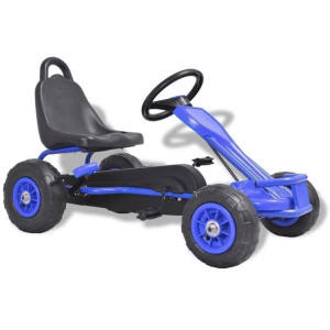 Lumarko Gokart na pedały, z oponami pneumatycznymi, niebieski