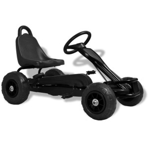 Lumarko Gokart na pedały z oponami pneumatycznymi, czarny