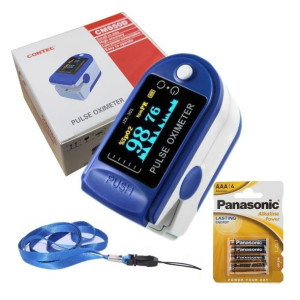 Pulsometr OLED CONTEC CMS50D + Baterie AAA 4szt