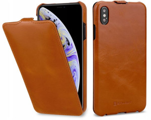 Etui do Apple iPhone Xs Max pionowy Stilgut skóra