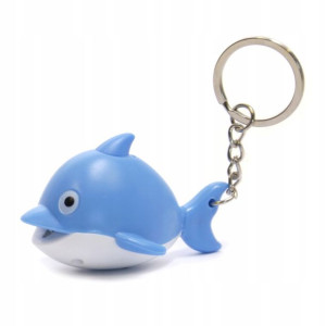 BRELOK ŚWIECĄCY dźwięk DELFIN breloczek zawieszka