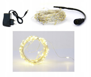 LAMPKI LED 100szt. DRUCIKI kolor biały NA PRĄD