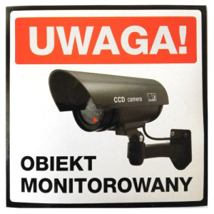 Naklejka Obiekt Monitorowany Atrapa Kamera