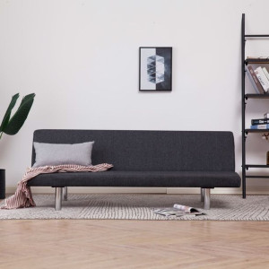 Lumarko Sofa rozkładana, ciemnoszara, poliester