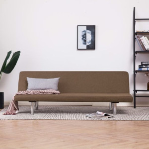 Lumarko Sofa, rozkładana, brązowa, poliester