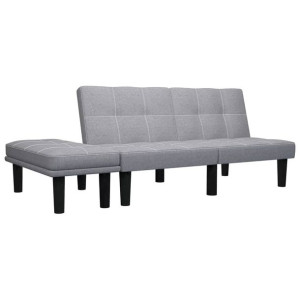Lumarko Sofa 2-osobowa, jasnoszara, tkanina