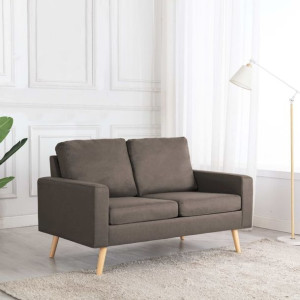 Lumarko 2-osobowa sofa, kolor taupe, tapicerowana tkaniną