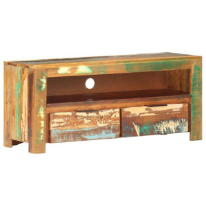 Szafka pod TV, 90 x 30 x 40 cm, lite drewno z odzysku