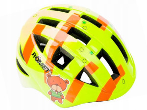 Kask Dla Dziecka ROMET Żółto-Brązowy M 54-57 CM