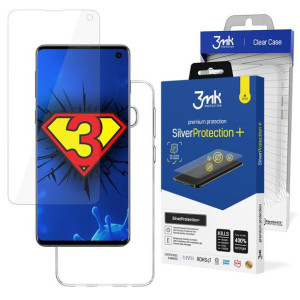 ZESTAW do Samsung Galaxy S10 - 3mk SilverProtection+ i 3mk Clear Case