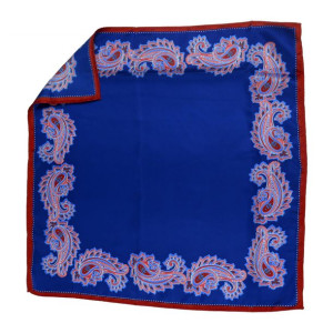 Niebieska poszetka - paisley E5