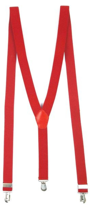 Czerwone Szelki Wąskie Unisex - 2,5cm x2