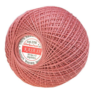 Kordonek Kaja15 kol. 316 C.Różowy