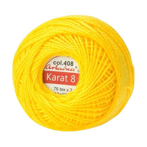 Kordonek Karat 8 kol.  408 Żółty