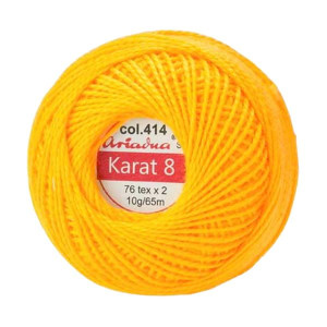 Kordonek Karat 8 kol.  414 J.Pomarańczowy