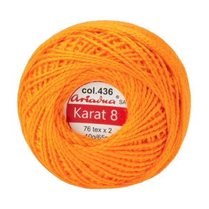 Kordonek Karat 8 kol.  436 C.Pomarańczowy