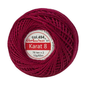 Kordonek Karat 8 kol.  494 Burgundowy
