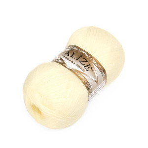Włóczka Angora Gold 001 Kremowy