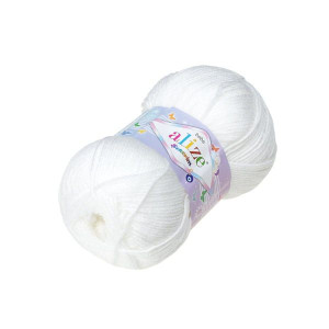Włóczka Sekerim Bebe 055 Biały