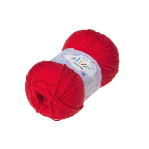 Włóczka Sekerim Bebe 056 Czerwony