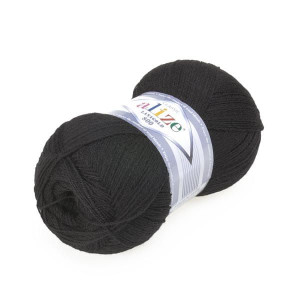 Włóczka Lanagold 800 kol. 060 Czarny