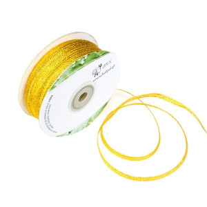 Wstążka metalizowana 3 mm Żółty