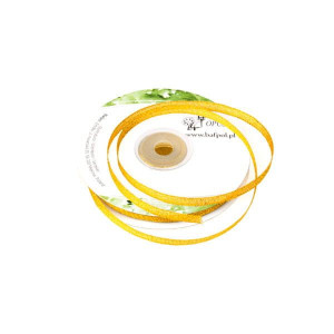 Wstążka metalizowana 6 mm Żółty