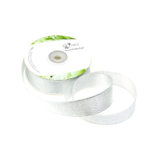 Wstążka metalizowana 25 mm Srebrny