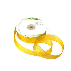 Wstążka metalizowana 25 mm Żółty