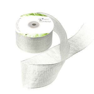 Wstążka metalizowana 50 mm Srebrny
