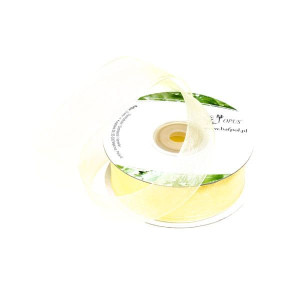 Organza 25 mm 004 Kremowy
