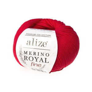 Włóczka Merino Royal Fine 056 Czerwony