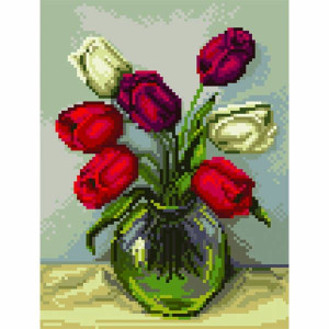 Kanwa G-5435 Tulipany w wazonie 18x24