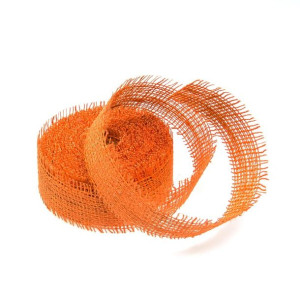 Taśma jutowa - wstążka 5cm/10m Pomarańczowa 77