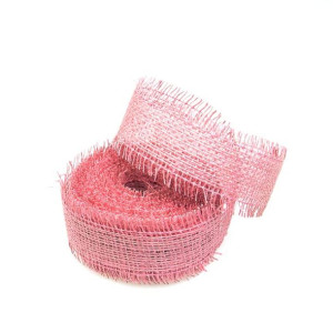 Taśma jutowa - wstążka 5cm/10m Różowa 78