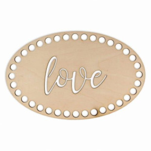 Baza dno koszyka owal LOVE 14x22 /04