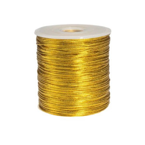 Sznurek metalizowany dekoracyjny złoty 1mm/100m