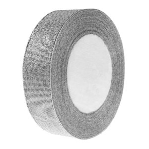 Tasiemka wstążka metalizowana Srebrny 25mm
