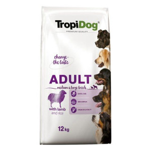 TropiDog Premium Adult M/L Lamb & Rice 12kg +GRATIS