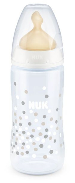 NUK Butelka FC+ z wsk. temp. 300ml 0-6 M biała