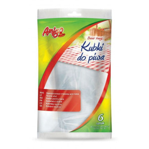 AMIGO Jednorazowe kubki do piwa 6szt.